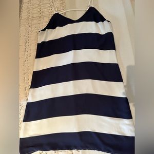 Abbeline Dresses Blue And White Striped Dress, size L, large EUC Lined!!